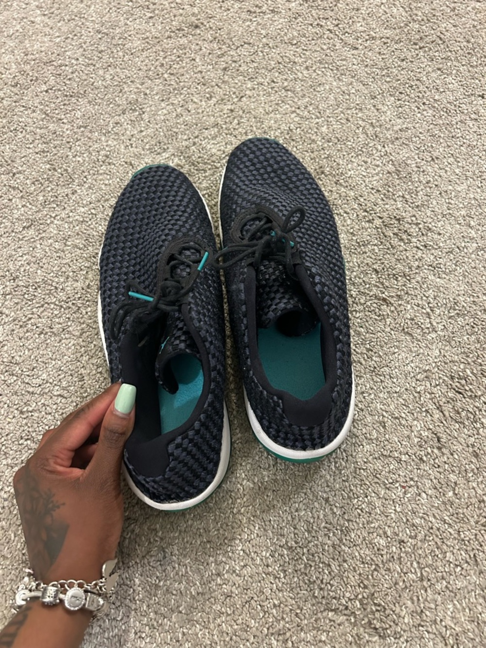 Nike Air Jordan Future Low GG Black Retro Teal RARE size 9Y - Picture 6 of 6